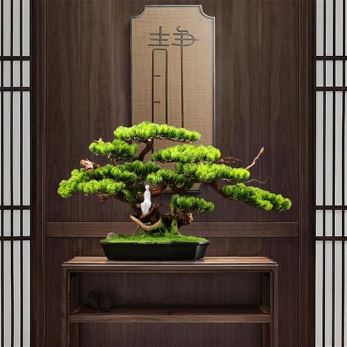 Product: MOOWI Artificial Bonsai Tree Indoor Fake Tree Home Greenery Bonsai Ornaments Feng Shui Ornaments Artificial Pine Bonsai Tree Artificial Trees Plants