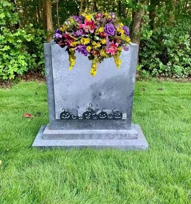 Product: Jucgghk Vivid and Realistic Floral Art 36" Bright Cemetery Saddle Flowers, Beautiful Memorial Day Saddle for Cemetery Headstone