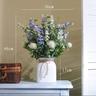 Product: JCYGBMK Artificial Flower in Pot Artificial Flowers with Ceramic Vase, Silk Flower Arrangements for Dining Room, Fake Flower Bouquet for Home Wedding Decor Artificial Plant Flower Arrangem