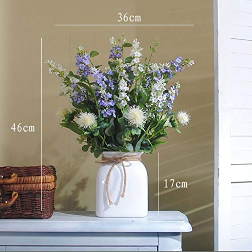 Product: JCYGBMK Artificial Flower in Pot Artificial Flowers with Ceramic Vase, Silk Flower Arrangements for Dining Room, Fake Flower Bouquet for Home Wedding Decor Artificial Plant Flower Arrangem