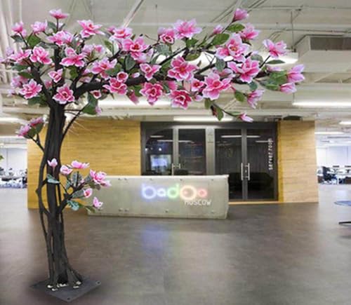 Product: Artificial Trees Outdoor Plants Artificial Magnolia Flower Tree ， Indoor Tall Faux Plant for Home Decor - Fake Magnolia Flower Trees Suitable for Indoor and Outdoor Living(3 * 3m/118 * 118in)