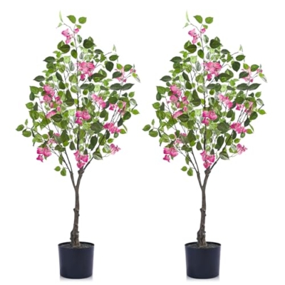 Product: Artificial Bougainvillea Tree 4FT – Faux Bougainvillea Tree for Indoor Home Decor, Realistic Fake Bougainvillea Flower Tree for Office, Bedroom,Living Room(2 Pack)