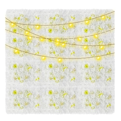 Silky Flower Store Artificial Silk Flower Wall Panel, Wedding Photography Venue Decor, White, 12 pcs, 30cm 10 10 Product: Cncestore 12 pcs Artificial Silk Flower Wall Panel Wedding Photography Venue for Wedding Venue Decor Candy Wall White