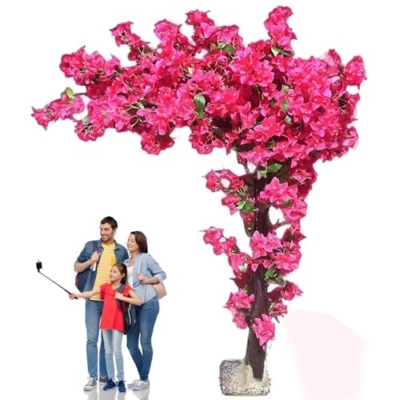 Product: Artificial Bougainvillea Tree for Spring/Summer/Autumn/Winte Decor,Artificial Faux Bougainvillea Tree Plants Uv Realistic, for Outdoor/Indoor,3 * 2.5m