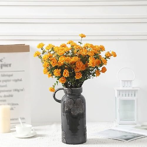 Silky Flower Store Artificial Chrysanthemum Flower Arrangement, Rural Simulation Faux Florals, Home Decoration, 20.5cm 2 2 Product: DUYHBAWRS Rural Simulation Plants, Chrysanthemums, Artificial Flowers, Rural Simulation Flowers, Home Decoration(A)