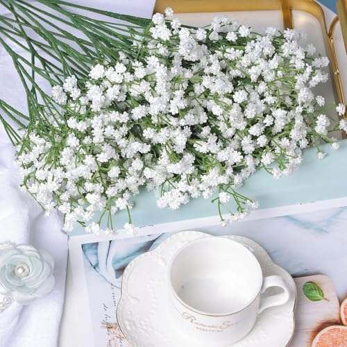 Silky Flower Store Artificial Baby's Breath Flowers, Wedding Party Home Decoration Centerpieces, Faux Gypsophila Stem, 20.5cm 2 2 Product: LUNIA Artificial Flowers Baby's Breath Flowers Wedding Party Home Decoration Fake Flower Arrangements for Wedding Centrepieces Table Decorations