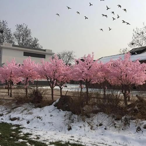 Product: Stunning Realistic Artificial Cherry Blossom Tree - Perfect Indoor/Outdoor Hotel Decoration - Realistic Leaves and Flowers, 1.3m x 3m