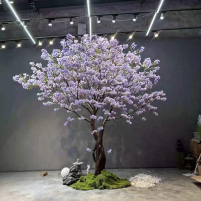 Product: Artificial Trees| Large Artificial Lilac Tree| Fake Handmade Dense Blue Purple Lilac Tree| for Home Office Christmas Holiday Garden Farmhouse Decor(8FT)