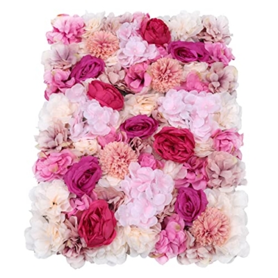Product: PROYONGOO 6 PCS Flower Wall Panel Floral Backdrop, 15.7 * 23.6inch 3D Silk Hydrangea Rose Floral Panel, Artificial Flower Wall Faux Flower Panel for Wedding, Party, Home Decor