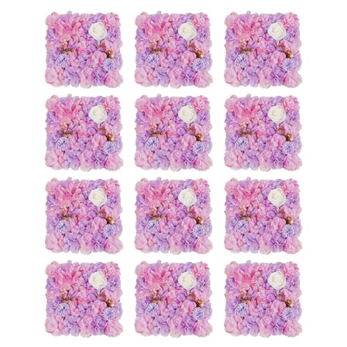 Cncestore 12pcs Artificial Silk Rose Flowers Backdrop Wall Panel for Wedding Venue Decor - Artificial Flower Arrangements Product: Cncestore 12pcs Artificial Silk Rose Flowers Backdrop Wall Panel for Wedding Venue Decor