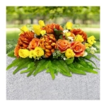 Product: GRPFS Headstone Flower Saddles for Graves Red Yellow Rose Silk Cemetery Flower Outdoor Memorial Flowers for Gravesite Gravestone Tombstone Decorations