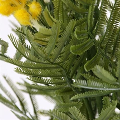 Silky Flower Store Decorative Artificial Acacia Yellow Mimosa Silk Flowers, Faux UV Resistant Floral Arrangement, 3PCS 32.5cm 15 15 Product: KG7HQRP Decorative Artificial Flowers Artificial Acacia Yellow Mimosa Plush Cherry Fake Silk Flower for DIY Wedding Birthday Party Decors 3PCS (Color : Style 1) (Style 2)
