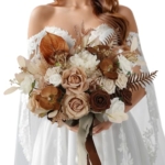 Product: BENCENTRE 14 Inch Walnut Brown Bridal Bouquet,Wedding Bouquet,Bride Bouquets for Wedding Ceremony Anniversary, Boho Wedding,Party and French Rustic Vintage Wedding,Artificial Flowers