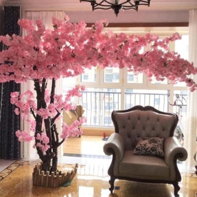 Product: Artificial Pink Cherry Blossom Tree, Large Cherry Blossom Plants, Real Wood Stems Stunning Artificial Replica, for Wedding Event Indoor Outdoor Party Restaurant Mall Decoration,001,2.5x2.0m/8.2x6.6ft