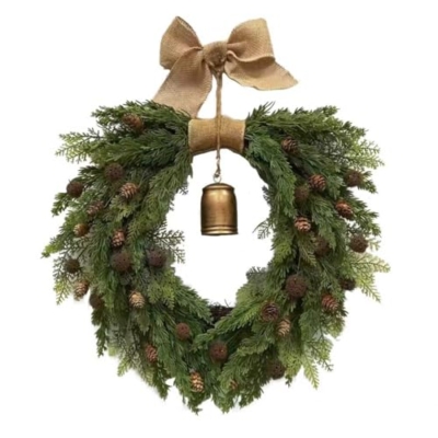 Product: Jauksrola Daisy and Lavender Wildflower Spring Artificial Spring Wreath Silk Summer for Front Door Home Wall Wedding Festival Farmhouse Holiday Decor (20 inches)