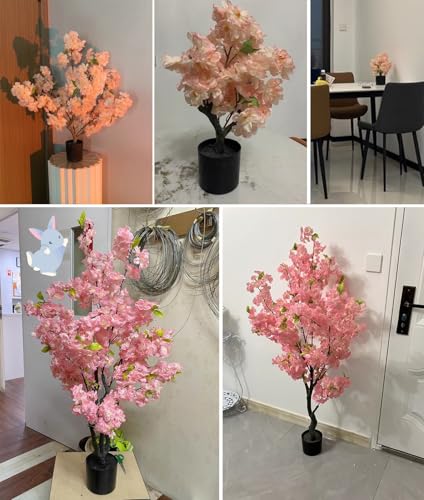 Product: Cherry Blossom Tree 4/5/ 6 ft Cherry Blossom Artifical Tree, Decorative Faux Plant Handmade Fake Tree for Bedroom, Simulation Silk Trees for Home/Room Decor(0.9m/3ft)