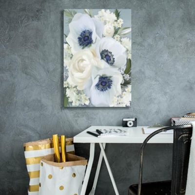 Product: Epic Graffiti 'Anemones in Blue I' by House Fenway, Giclee Canvas Wall Art, 18"x26"