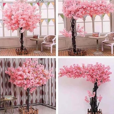 Product: Artificial Pink Cherry Blossom Tree, Large Cherry Blossom Plants, Real Wood Stems Stunning Artificial Replica, for Wedding Event Indoor Outdoor Party Restaurant Mall Decoration,001,2.5x2.0m/8.2x6.6ft