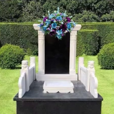 Product: Jucgghk Vivid and Realistic Floral Art Elegant Artificial Cemetery Saddle, Cemetery Arrangement Flowers,Headstone Artificial Flowers for Outdoors