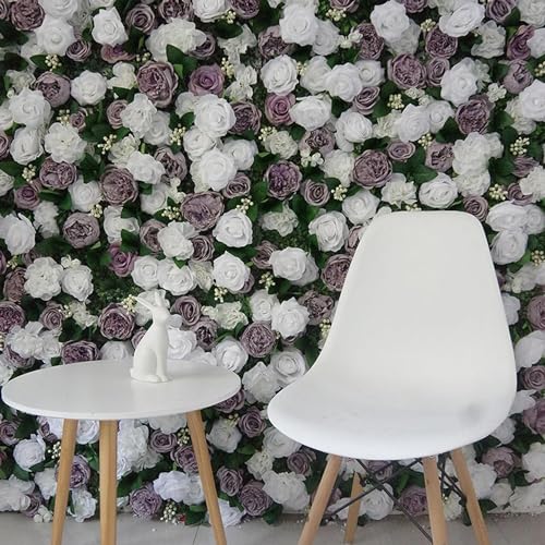 Product: YHdtUO Weddings Venue Shop Silk Rose Flower Wall Panels White Rose - 4 Pcs 60X40Cm Artificial Flowers Wall Decor Panels for Interior Wall Decor Floral Backdrop for Ph,