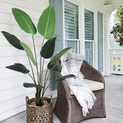 Product: 62''T Artificial Birds of Paradise Plant Tropical Palm Tree for Home Decor Indoor Large Potted Fake Floor Plant 2 Pack