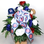 Product: Hshan Cubs Fan Cemetery Flowers, Beautiful Silk Artificial Flowers for Gravesite Cemetery Headstone Grave Decorations