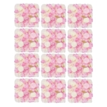 Product: Cncestore 12pcs Flower Wall Backdrop Anti-Wear Flower Panel Silk Wedding Venue Decor