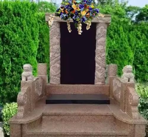 Product: Jucgghk Vivid and Realistic Floral Art 36" Blue and Cream Cemetery Saddle,Artificial Memorial Day Saddle for Cemetery Headstone