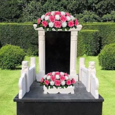 Silky Flower Store Cemetery Saddle Floral Grave Arrangement Pink Open Rose White Mum, Artificial Memorial Tombstone Flowers, 30x21x10in 7 7 Product: Jucgghk Vivid and Realistic Floral Art Beauty Pink Open Rose and White Mum Cemetery Saddle,Mothers Day Headstone Saddle,Cemetery Flower Arrangement for Grave