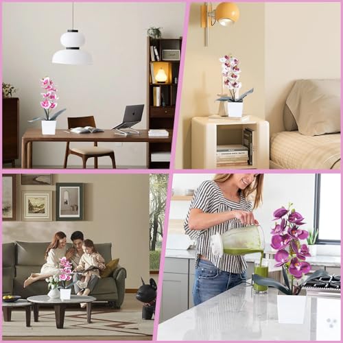 Product: JINXIAN 3 Pieces Orchids Artificial Flowers & Plants 30 cm Artificial Flowers in Pot Artificial Flowers Like Real Artificial Flowers Artificial Plant for Living Room Office Decoration