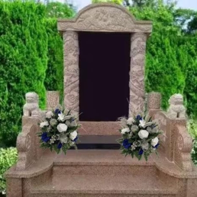 Product: Jucgghk Vivid and Realistic Floral Art Blue Silver White Cemetery Flowers, Artificial Graveside Flowers for Cemetery Headstones Decoration(2)