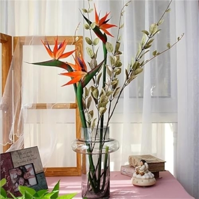 Silky Flower Store Artificial Bird of Paradise Flowers, Fake Strelitzia Silk Stem, Red Decorative Floral Spray, Small 19.7in 12 12 Product: WwWsyfdc 3pcs Simulated Bird of Paradise Flowers, Fake Bird of Paradise Strelitzia, Imitation Silk Plants for Home Office Wedding Table Decoration(3pcs-Red,Small)