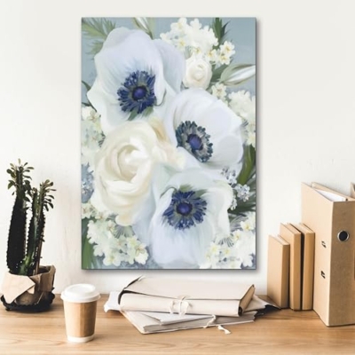 Product: Epic Graffiti 'Anemones in Blue I' by House Fenway, Giclee Canvas Wall Art, 18"x26"