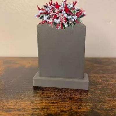 Product: Jucgghk Vivid and Realistic Floral Art Two Redbirds with Red and White Christmas Cemetery Saddle, Christmas Cemetery Flowers, Headstone Saddle Arrangement, Christmas Saddle for Headstone