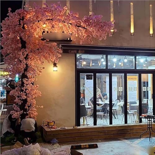 Product: Handmade Light Pink Tree Indoor, Artificial Cherry Blossom Trees, with Blossom Branches, with Natural Wood Trunk and Lifelike Flowers for Home Office Party Wedding Decor,001,1.5 * 1.2m/4.9x3.9ft