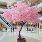 Product: Artificial Cherry Blossom Tree - Simulated Flowers, Decorative Faux Floral Potted Plant, for Indoor Outdoor Party Restaurant Mall Artificial Plant Fake Vines Flowers,001,1.8x1.5m/5.9x4.9ft