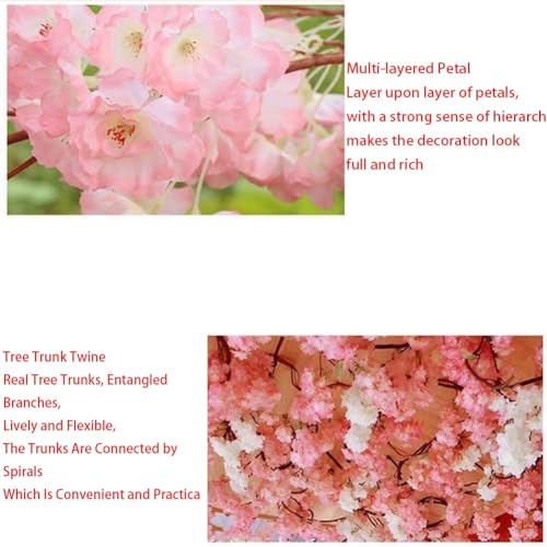 Product: Large Artificial Cherry Tree, Indoor Outdoor Decorative Potted Faux Cherry Plants, Plant Cherry Blossom Tree for Home, Party, Hotel, Office, Wedding,001,2.3x2.0m/7.5x6.6ft