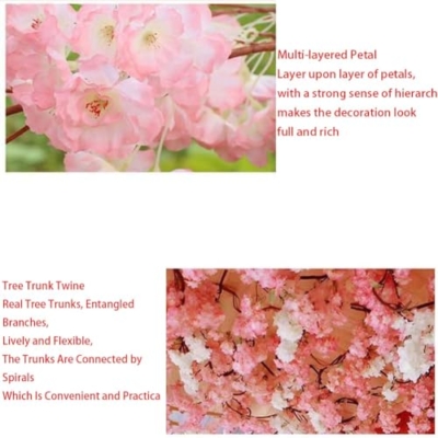 Product: Large Artificial Cherry Tree, Indoor Outdoor Decorative Potted Faux Cherry Plants, Plant Cherry Blossom Tree for Home, Party, Hotel, Office, Wedding,001,2.5x2.5m/8.2x8.2ft