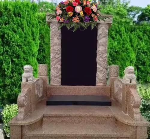 Product: Jucgghk Vivid and Realistic Floral Art Handmade Easter Flower Cemetery Saddle ，Spring Cemetery Flowers，Cemetery Decoration ，Grave Site Flower for Headstone Flower