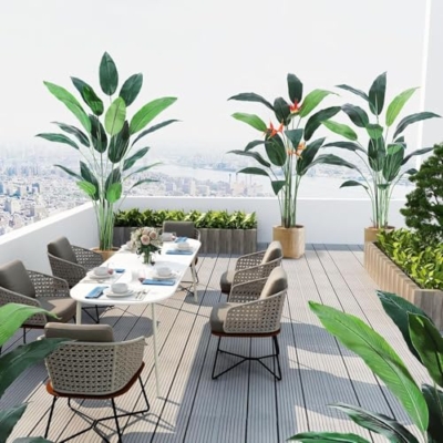 Product: Sunvasagoo 6FT Artificial Bird of Paradise Plant - Realistic Lifelike Design, Easy to Assemble, Silk Material, Ideal Housewarming Gift - 2 Pack