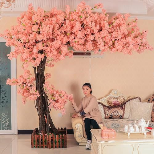 Product: Artificial Cherry Blossom Tree Deep Pink for Indoor Landscaping & Wedding Decorations, Perfect for Indoor/Outdoor Hotel Decoration