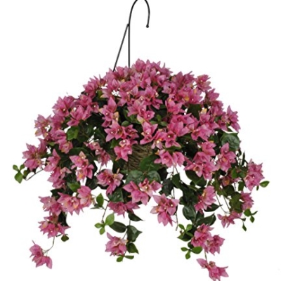 Product: House of Silk Flowers Artificial Orchid/Pink Bougainvillea Hanging Basket