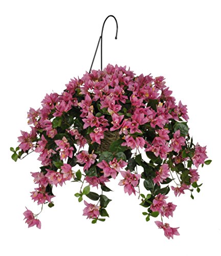 Product: House of Silk Flowers Artificial Orchid/Pink Bougainvillea Hanging Basket