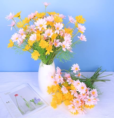 Product: 10 Pcs Artificial Daisy Flowers, Silk Faux Cosmos Chamomile for Home, Garden & Wedding Decoration (50cm)