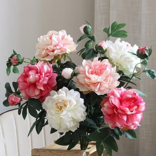 Product: Simulated Peony Tree, Indoor Artificial Tree Decoration Landscaping Large Floor-Standing Flower Art Hotel Shopping Mall Props Ornaments 7M