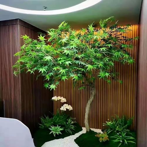 Silky Flower Store Artificial Green Maple Tree Decorative Tree, Sturdy Iron Base, Shopping Center Restaurant Decor, 1.8m x 1.5m 1 1 Product: Artificial Tree Decorative Green Maple Tree Realistic Sturdy Iron Base for Shopping Center Restaurant Various Sizes 1.8mx1.5m