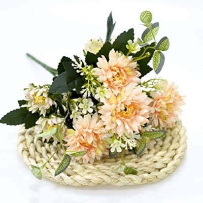 Silky Flower Store Artificial Flower in Pot, Gerbera Silk Flowers, Camellia Daisy, Blauw, 32cm 11 11 Product: ZHOUYANB Artificial Flower in Pot A Bunch of Gerbera Silk Flowers Decoration Camellia Daisy Wedding Home DIY Plant Arrangement (Blauw 1)