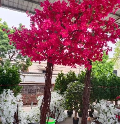 Product: Artificial Bougainvillea Tree, Faux Tree Realistic Bougainvillea Plant with Flowers/Leaves for Home Office Garden Farmhouse Christmas Holiday Decor(2x1.8m/78x72in)