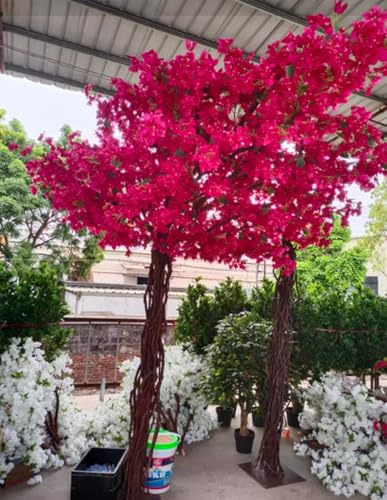 Product: Artificial Bougainvillea Tree, Faux Tree Realistic Bougainvillea Plant with Flowers/Leaves for Home Office Garden Farmhouse Christmas Holiday Decor(2x1.8m/78x72in)