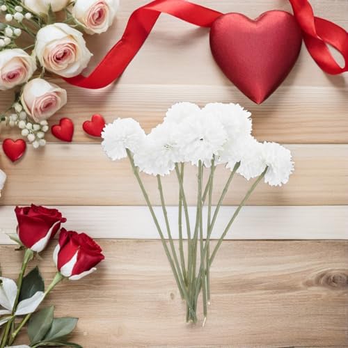 Product: LOGOFUN 30PCS Artificial Ball Flowers Bouquet Fake Floral Stems for Home Office Wedding Banquet Party Decoration - White